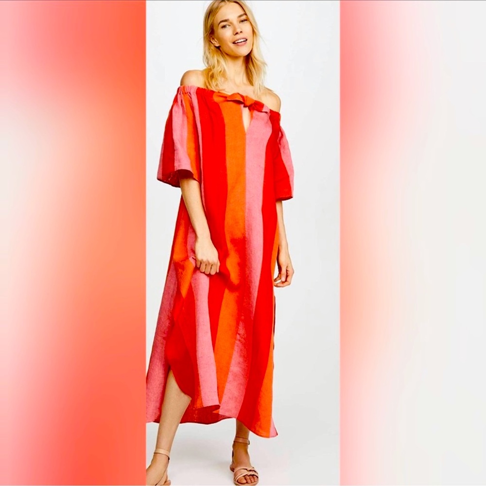 Horizontal striped Mara Hoffman Linen Dress
